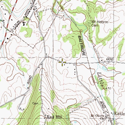 Topographic Map of Antietam Heights, MD