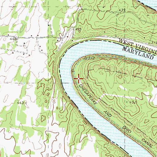 Topographic Map of Killiansburg Cave Campground, MD