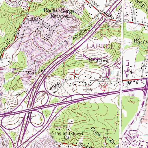 Topographic Map of Carriage Hill, MD