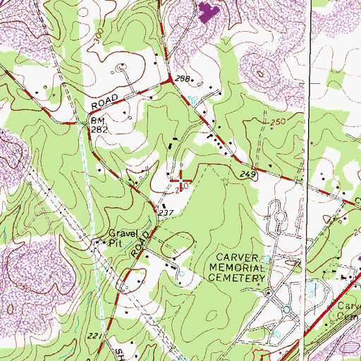 Topographic Map of Virginia Manor Industrial Park, MD