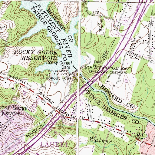 Topographic Map of Willis Pumping Station, MD
