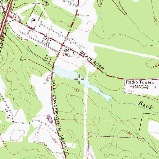 Topographic Map of Soil Conservation Service Lake, MD