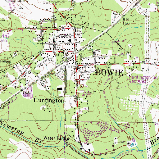 Topographic Map of Bowie Station Methodist Episcopal Church (historical), MD
