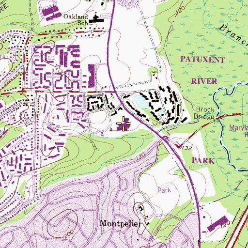 Topographic Map of Deerfield Run Elementary School, MD