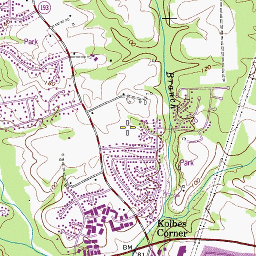 Topographic Map of Enterprise East Recreation Center, MD
