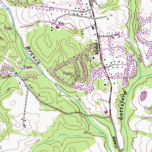 Topographic Map of Kagle Tract Recreation Center, MD