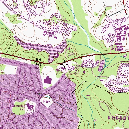 Topographic Map of Ketterling Baptist Church, MD
