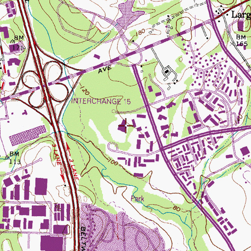 Topographic Map of Phyllis E Williams Spanish Immersion School, MD