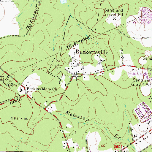 Topographic Map of Pleasant Hope Church (historical), MD