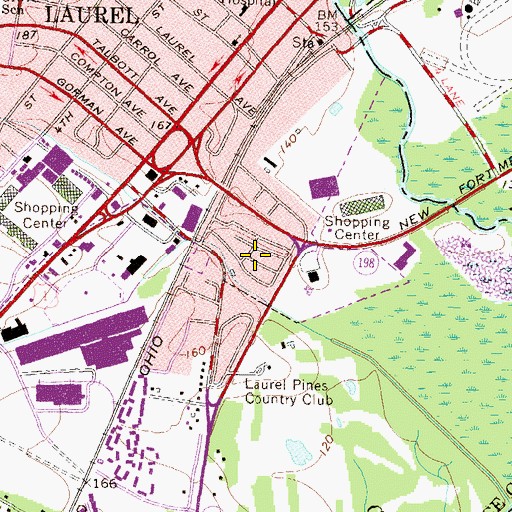 Topographic Map of Steward Manor, MD