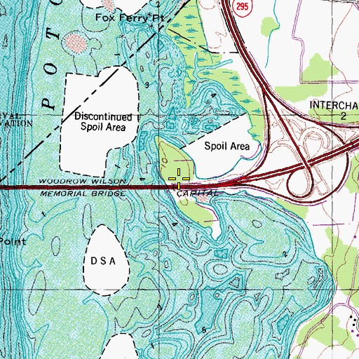 Topographic Map of Rosilie Island, MD