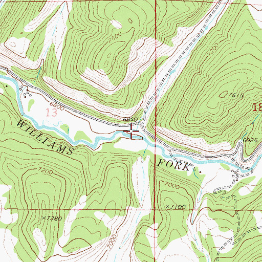 Topographic Map of Dowden Gulch, CO