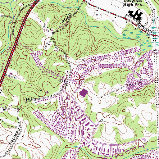 Topographic Map of Marlton, MD