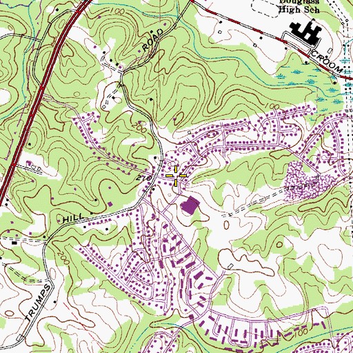 Topographic Map of Marlton, MD
