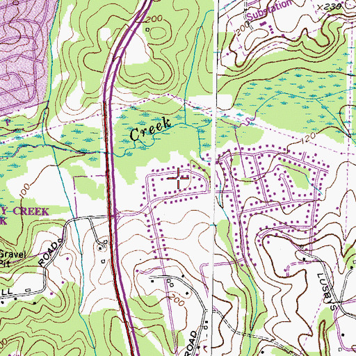 Topographic Map of Clinton Acres, MD