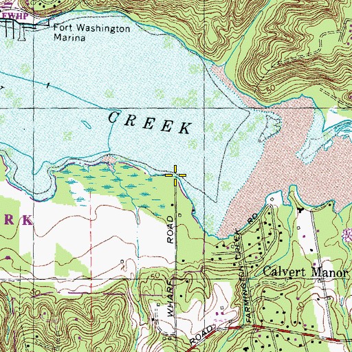 Topographic Map of Farmington Landing, MD