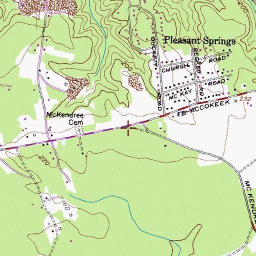 Topographic Map of Fords Meeting House (historical), MD