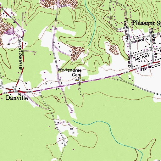 Topographic Map of McKendree Methodist Church (historical), MD