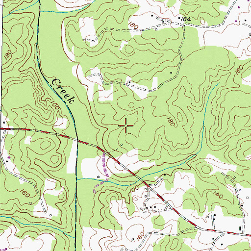 Topographic Map of Meadow Woods Estates, MD