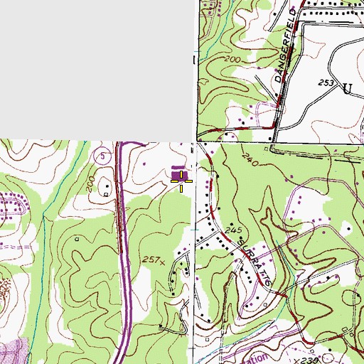 Topographic Map of MedStar Southern Maryland Hospital Center, MD