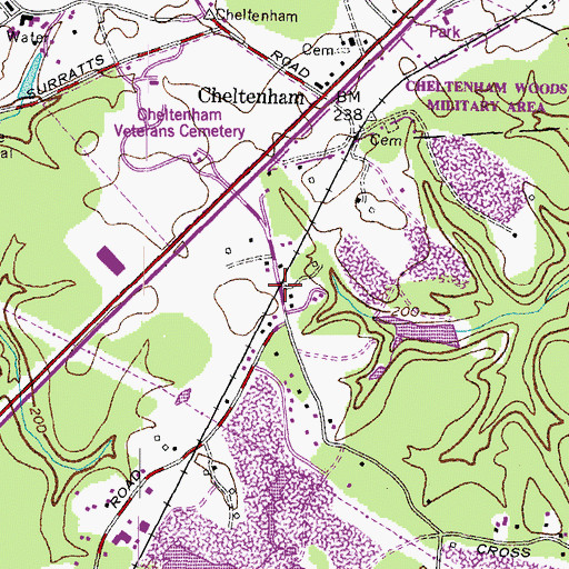 Topographic Map of Talbert (historical), MD