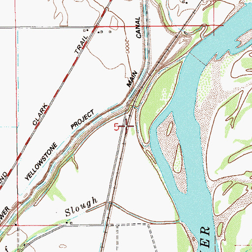 Topographic Map of Brasseaus Houses (historical), MT