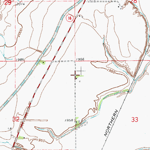 Topographic Map of Sears School (historical), MT
