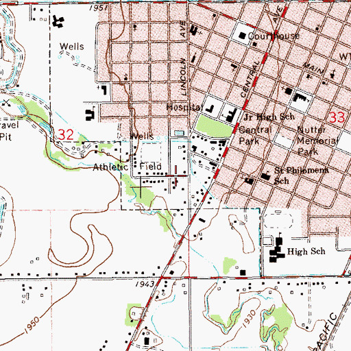 Topographic Map of Church of Nazarene, MT