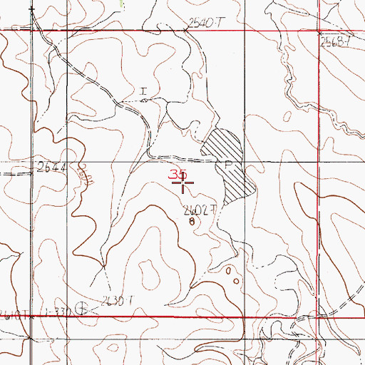 Topographic Map of Corral Creek (historical), MT