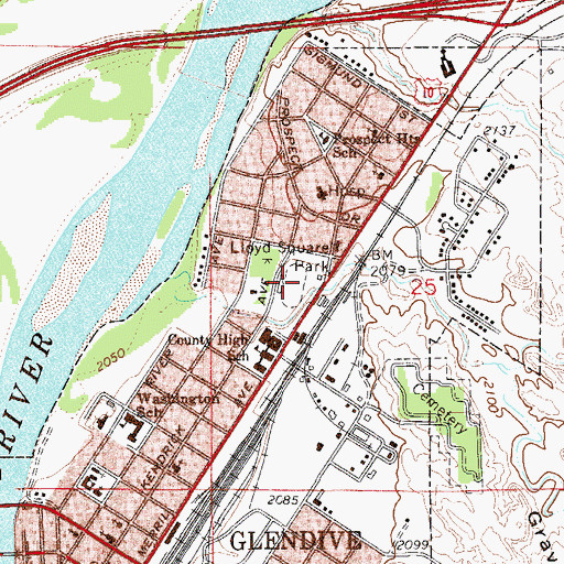 Topographic Map of Perham Field, MT