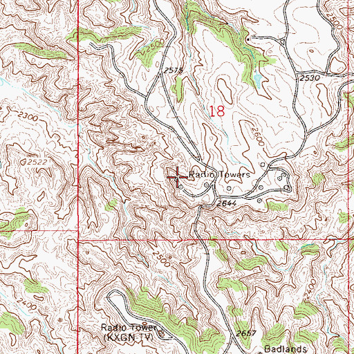 Topographic Map of Cap Rock Nature Trail, MT