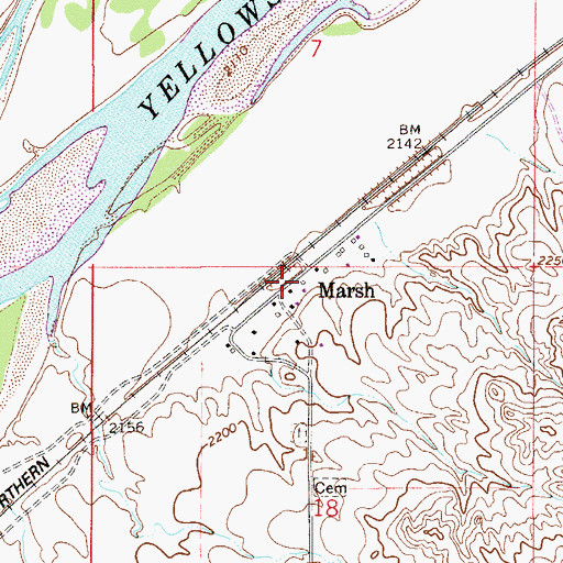 Topographic Map of American Lutheran Church (historical), MT