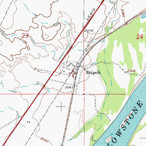 Topographic Map of Stipek, MT