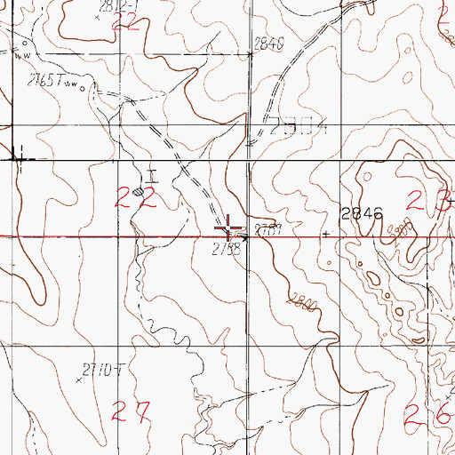 Topographic Map of Fetter School (historical), MT