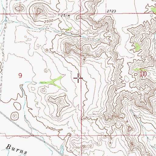 Topographic Map of Round Butte School (historical), MT