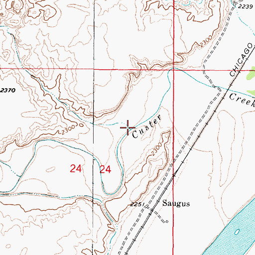 Topographic Map of Batchelor Creek, MT