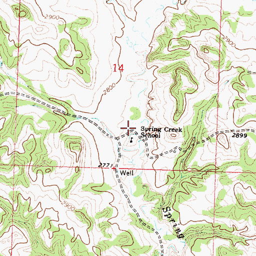 Topographic Map of Metersville (historical), MT