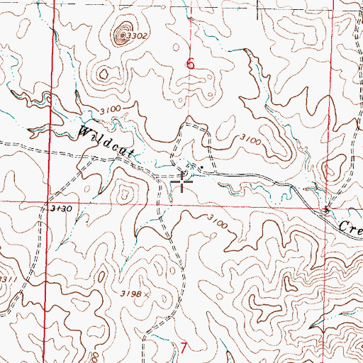 Topographic Map of Grisdella Post Office (historical), MT