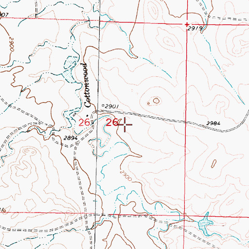 Topographic Map of East Fork Post Office (historical), MT