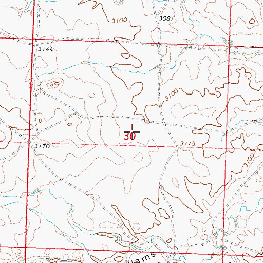 Topographic Map of Alice (historical), MT