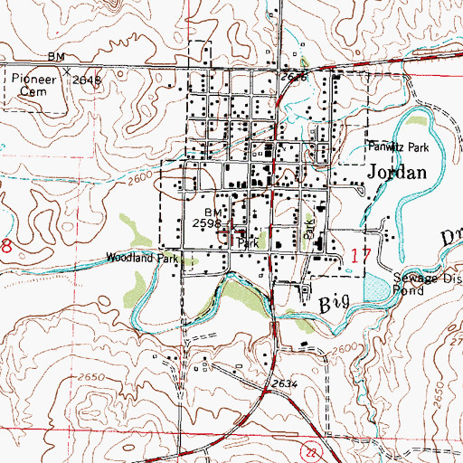 Topographic Map of Garfield County Courthouse, MT