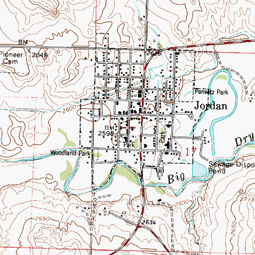 Topographic Map of Saint John the Baptist Church, MT