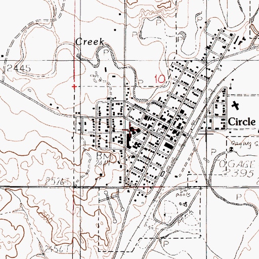 Topographic Map of Bo Peep Elementary School, MT