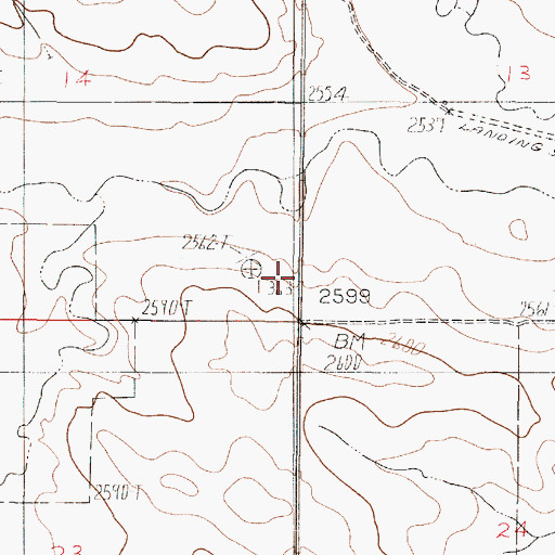 Topographic Map of Horse Creek Post Office (historical), MT