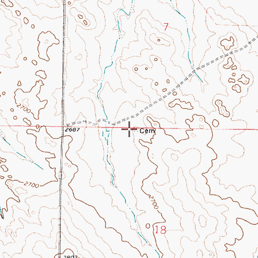Topographic Map of Seventh Day Adventist Church (historical), MT