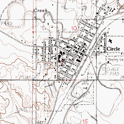 Topographic Map of George McCone Memorial County Library, MT