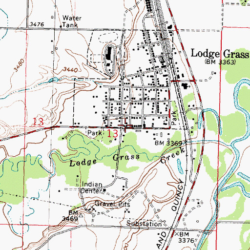 Topographic Map of Fort C F Smith Historical Marker, MT
