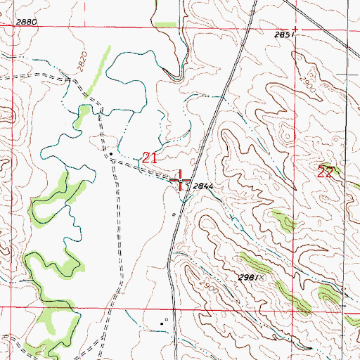 Topographic Map of Philbrick School (historical), MT