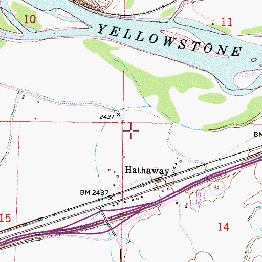 Topographic Map of Hathaway School (historical), MT