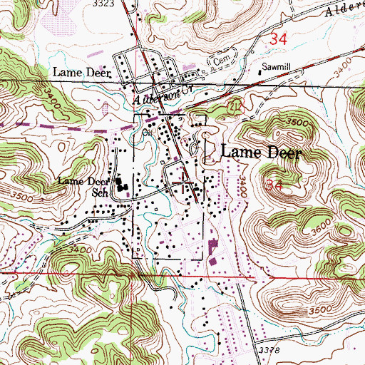 Topographic Map of The Church of Jesus Christ of Latter Day Saints, MT